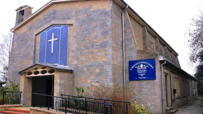 The exterior of the Church of St Bernard in Lingfield.