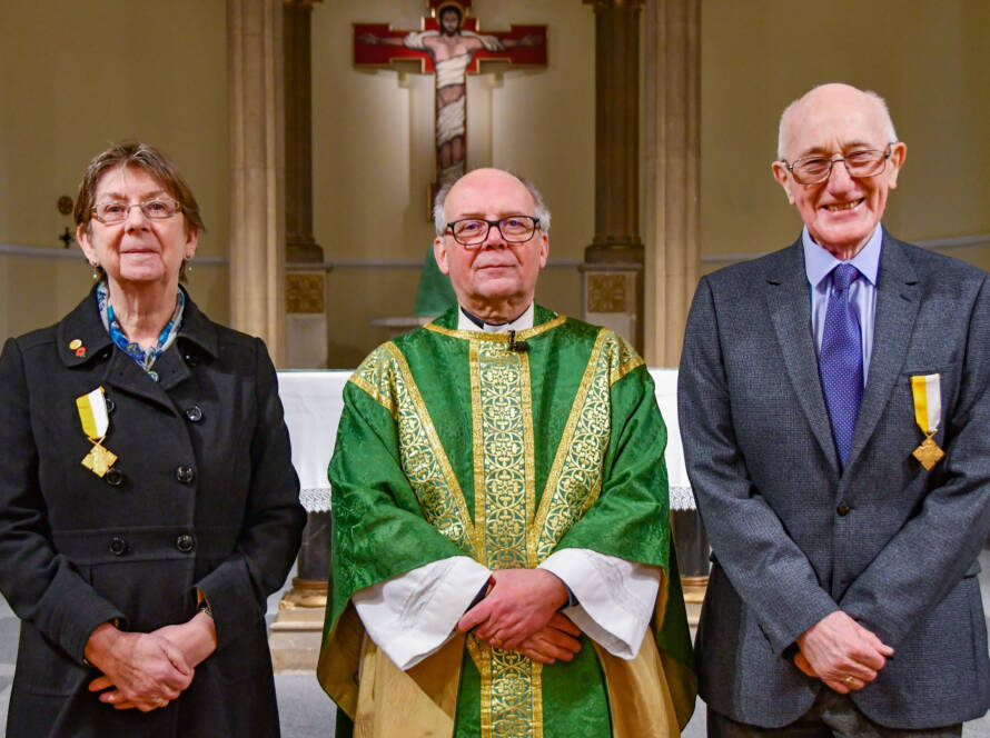 Sue Joy, Fr Jack and Chris Pond at OLSP